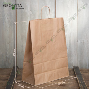 Пакет бумажный 350*150*450 мм © GEOVITA - Одноразовая посуда от производителя!