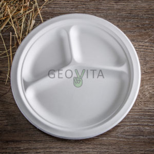 Одноразовая тарелка 10″ – 3 секции © GEOVITA - Одноразовая посуда от производителя!