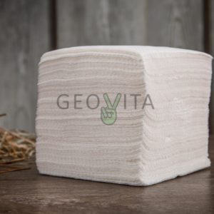 Салфетка 24*24 1 слойная белая ЭКОНОМ © GEOVITA - Одноразовая посуда от производителя!