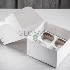 Коробка для капкейков © GEOVITA - Одноразовая посуда от производителя!