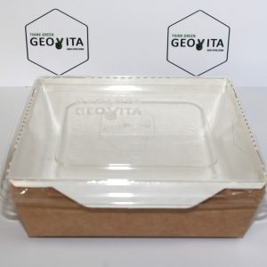 Салатник 900 мл с прозрачной крышкой © GEOVITA - Одноразовая посуда от производителя!