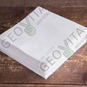 Бумажная салфетка 33*33 1 слойная белая ПРЕМИУМ © GEOVITA - Одноразовая посуда от производителя!