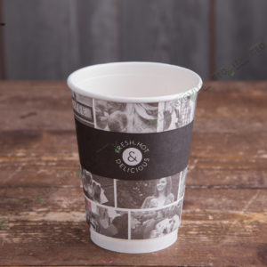 Бумажный стакан Huhtamaki CAFE NOIR 300 мл © GEOVITA - Одноразовая посуда от производителя!