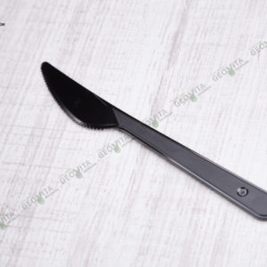 Пластиковый нож черный © GEOVITA - Одноразовая посуда от производителя!