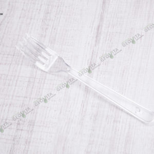 Пластиковая вилка прозрачная © GEOVITA - Одноразовая посуда от производителя!