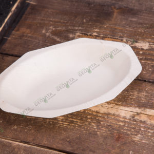 Деревянная тарелка овальная © GEOVITA - Одноразовая посуда от производителя!