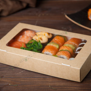 Самосклееный контейнер 1400 мл &copy; GEOVITA - Одноразовая посуда от производителя!