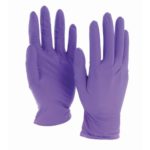 Одноразовые нитриловые перчатки фиолетовые