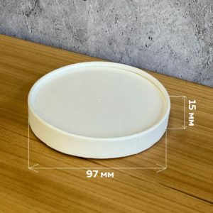 Крышка белая для супницы 350 мл © GEOVITA - Одноразовая посуда от производителя!