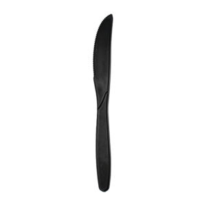 Одноразовый нож 185 мм, черный © GEOVITA - Одноразовая посуда от производителя!