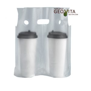 Пакет – переноска для 2 стаканов © GEOVITA - Одноразовая посуда от производителя!