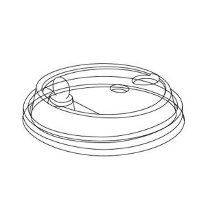 Крышка с заглушкой “Тип А” 90мм © GEOVITA - Одноразовая посуда от производителя!