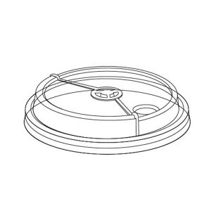 Крышка с заглушкой “Тип Б” 90мм © GEOVITA - Одноразовая посуда от производителя!