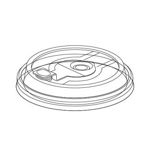 Крышка с откидной заглушкой “Тип В” 90мм © GEOVITA - Одноразовая посуда от производителя!