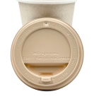 Крышка для стакана, d-80 мм, кукурузный крахмал, цвет крафт