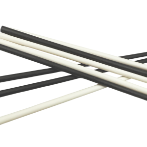 ЭКО-трубочка из кукурузного крахмала без индивидуальной упаковки, d – 6 мм, h – 240 мм, цвет черный © GEOVITA - Одноразовая посуда от производителя!