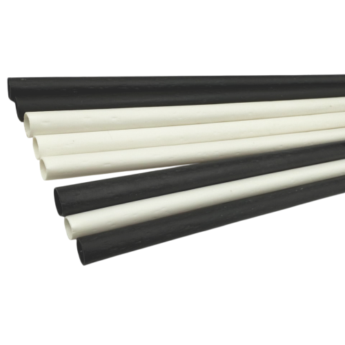 ЭКО-трубочка из кукурузного крахмала без индивидуальной упаковки, d – 6 мм, h – 240 мм, цвет белый